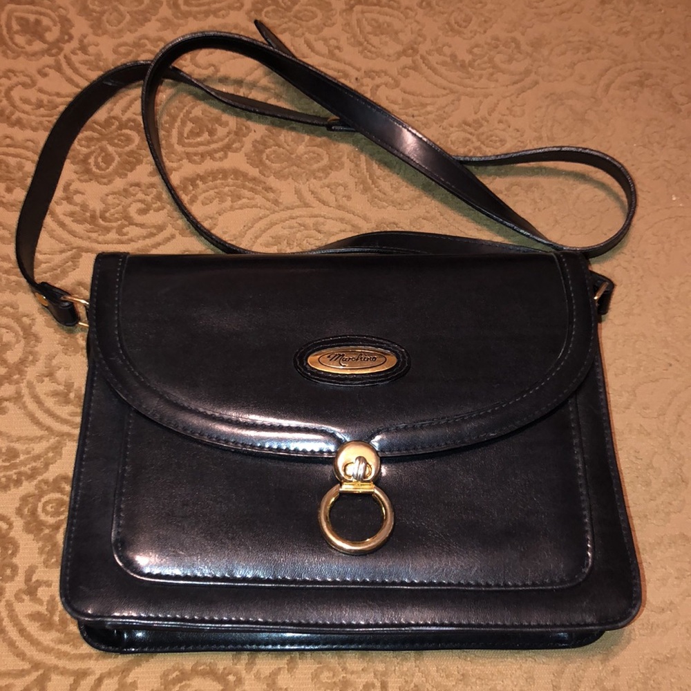 Vintage Navy Blue Marchino Shoulder/Crossbody Purse